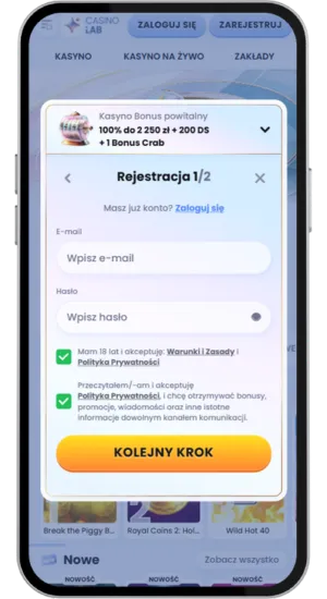 Rejestracja konta